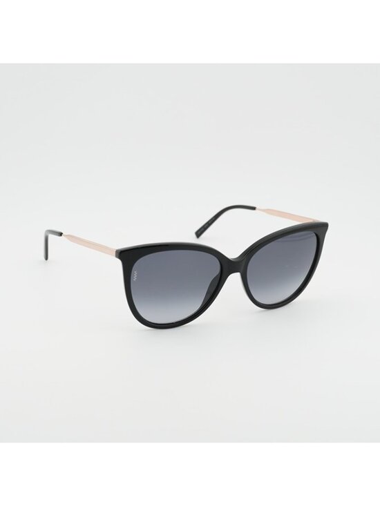 M Missoni MMI 0119/S 0807 9O Sunglasses Black/Gold Cat Eye Frame, Grey Lenses main image 5